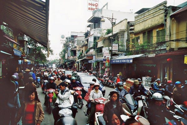 Verkehrschaos in Hanoi