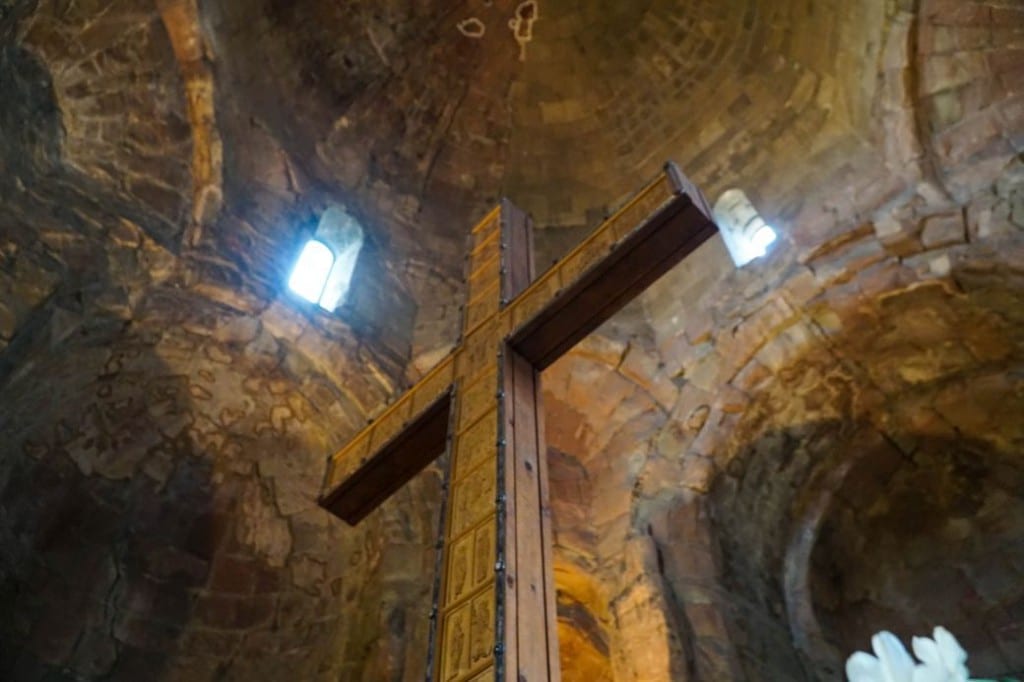 Das Holzkreuz der Heiligen Nino im Jvari/Dschwari Kloster